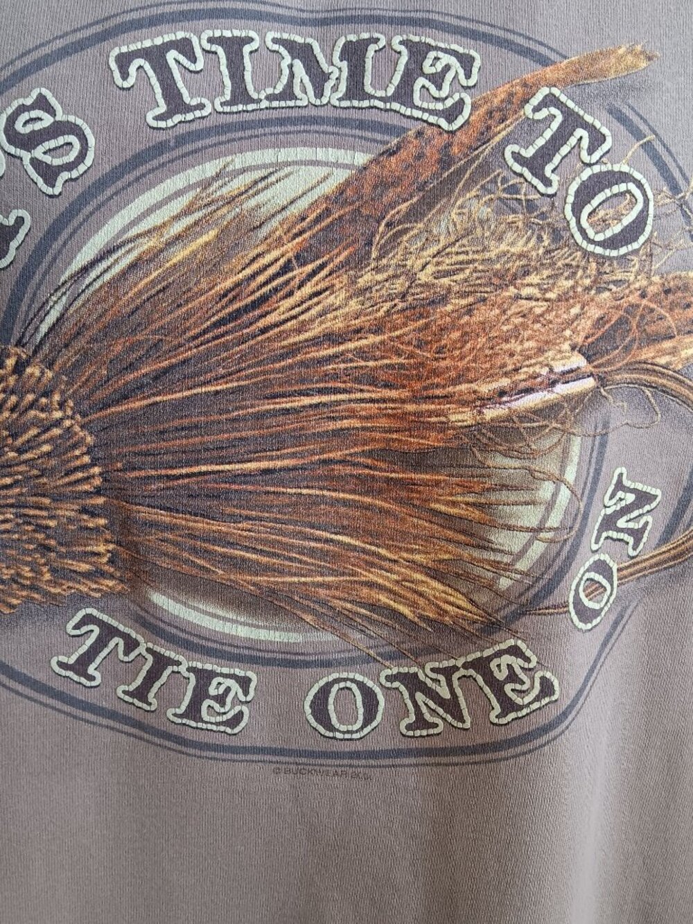True Vintage T-shirt Large Buckwear Beer Farmer Tultex "Its Time To Tie One On"